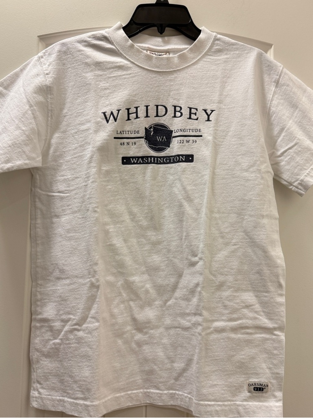Whidbey Washington White Graphic Short-Sleeve Tee